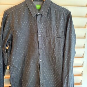 Hugo Boss Dark Gray Patterned Men's Shirt